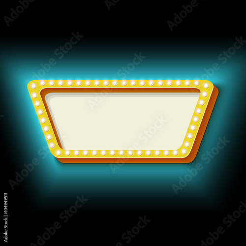 Night retro background with lights