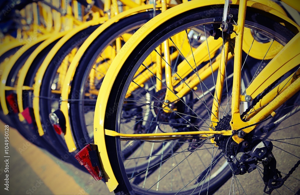 Φωτογραφία bicycles in the store of the urban bike-sharing