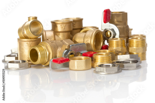 brass fittings for plumbing pipes photo