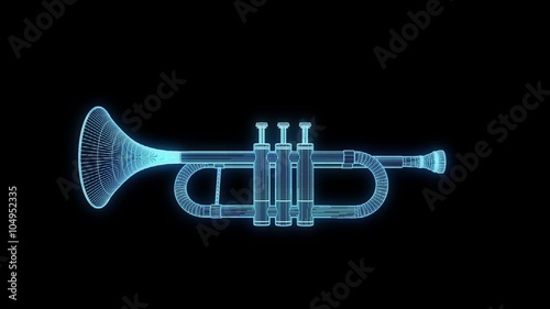 Music Trumpet Nice Hologram Animation
30FPS