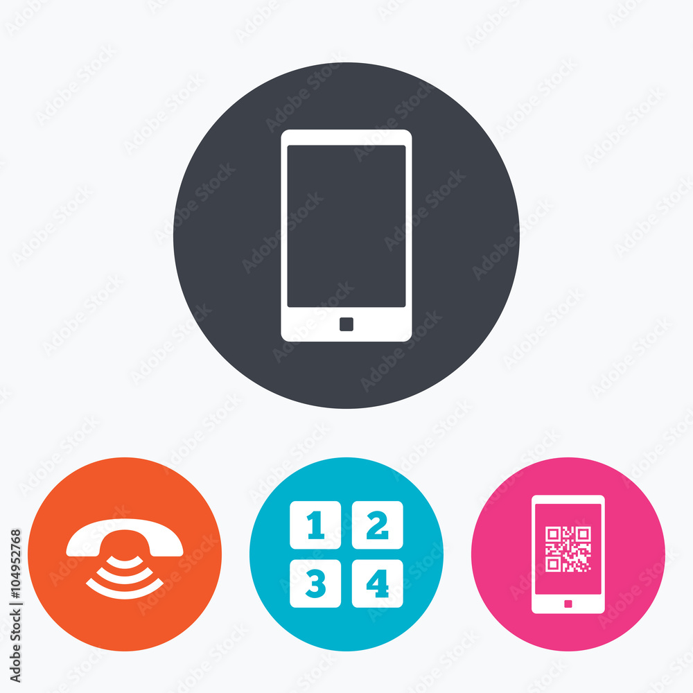 Phone icons. Call center support symbol. Phone icons. Call center support symbol.