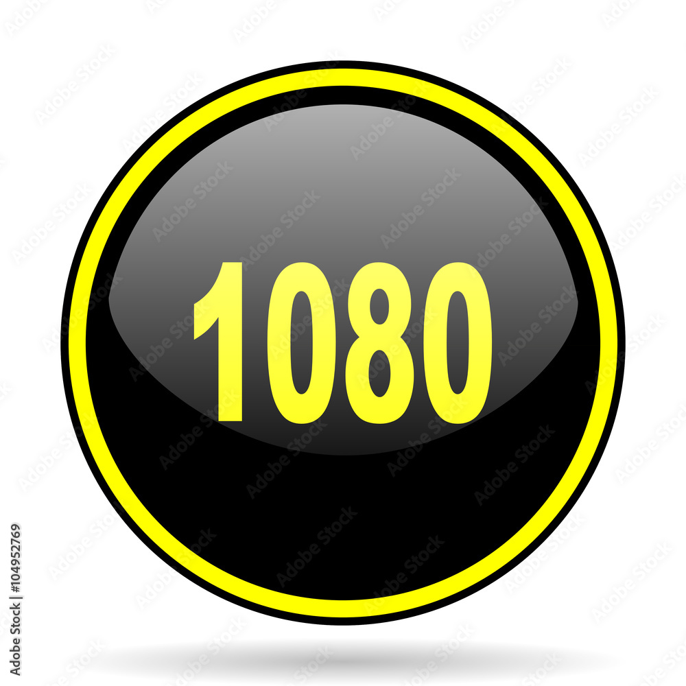 1080 black and yellow glossy internet icon 1080 black and yellow glossy internet icon