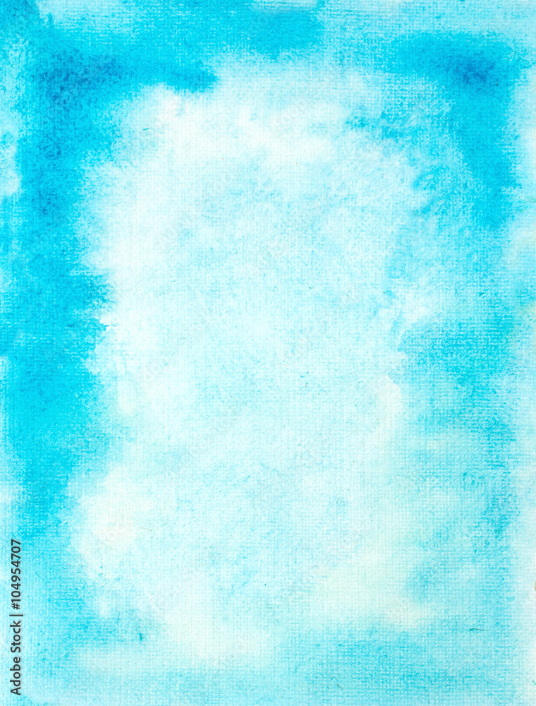 blue watercolor abstract frame background
