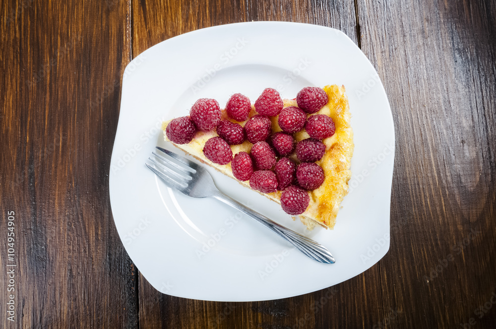 cake with raspberries cake with raspberries