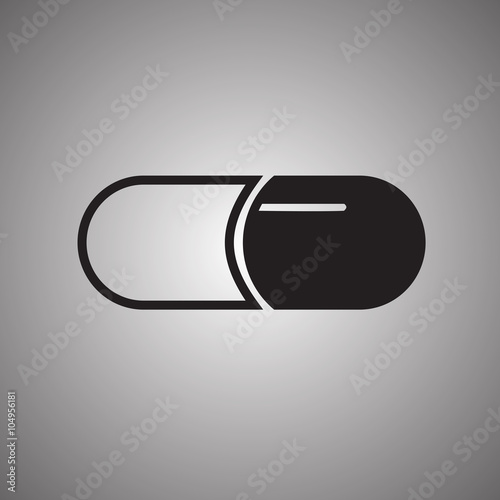 Capsule vector icon in 3D design