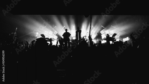 Concert black and white photo