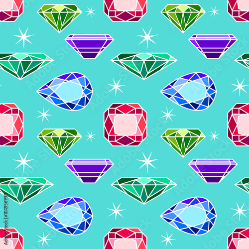 Vector seamless pattern with diamonds