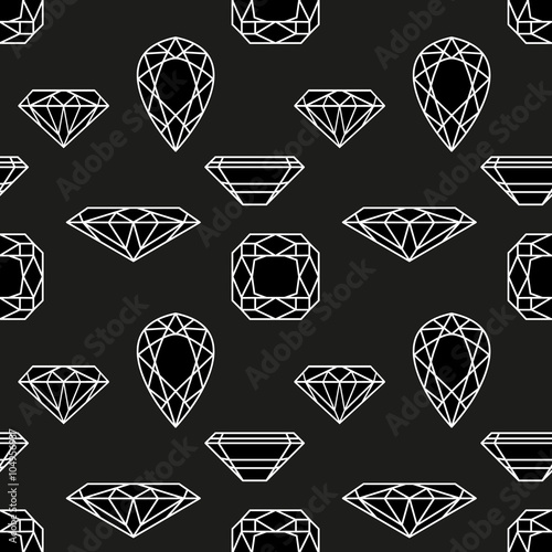 Vector seamless pattern with diamonds
