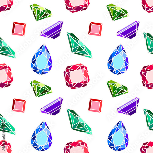 Vector seamless pattern with diamonds