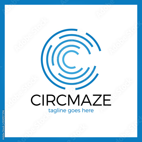 Circle Maze Logo - Letter C