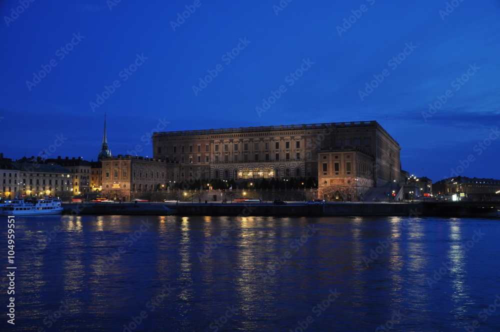 Fototapeta premium Stockholm bei Nacht