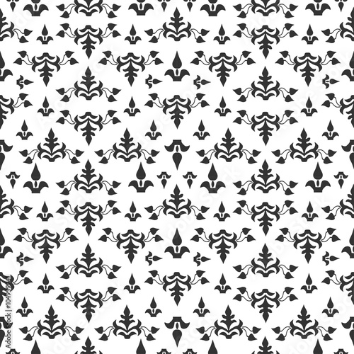 decorative seamless vector black-and-white texture © Ms VectorPlus
