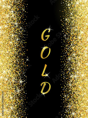 Gold glitter texture with sparkles