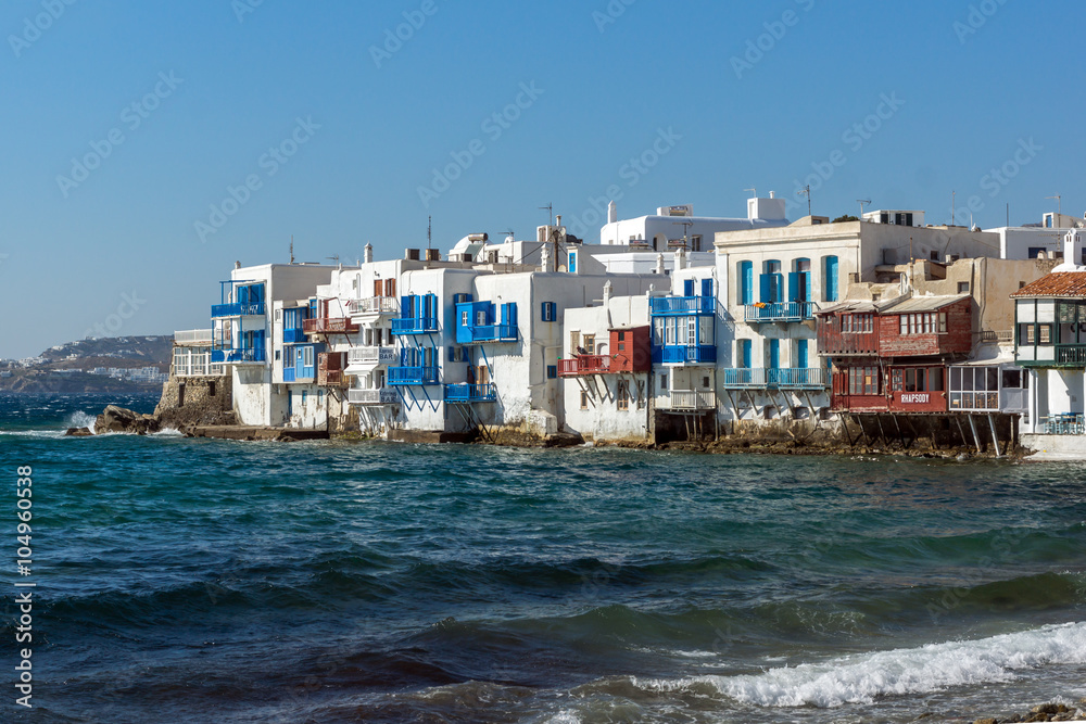 Fototapeta premium Little Venice at Mykonos, Cyclades Islands, Greece