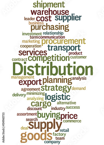 Distribution, word cloud concept 9