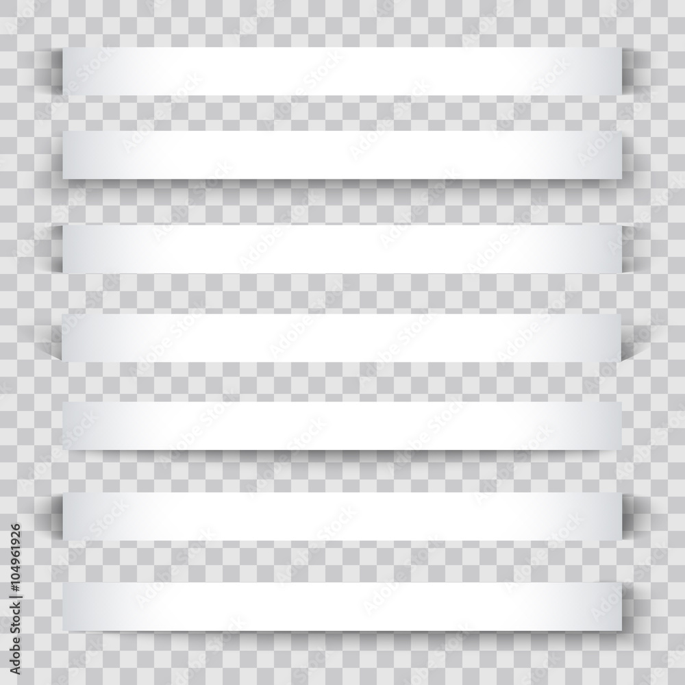 Blank sheet of paper with page curl and shadow, design element Blank sheet of paper with page curl and shadow, design element