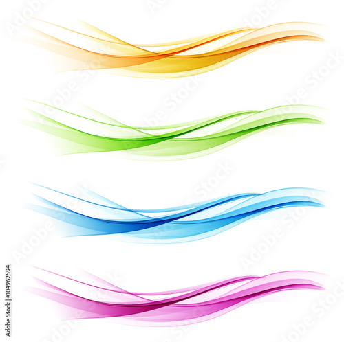 Set of abstract color wave