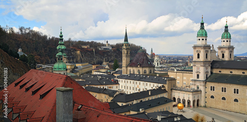 Panoramic view of the old town. Salzburg, Austria. photo