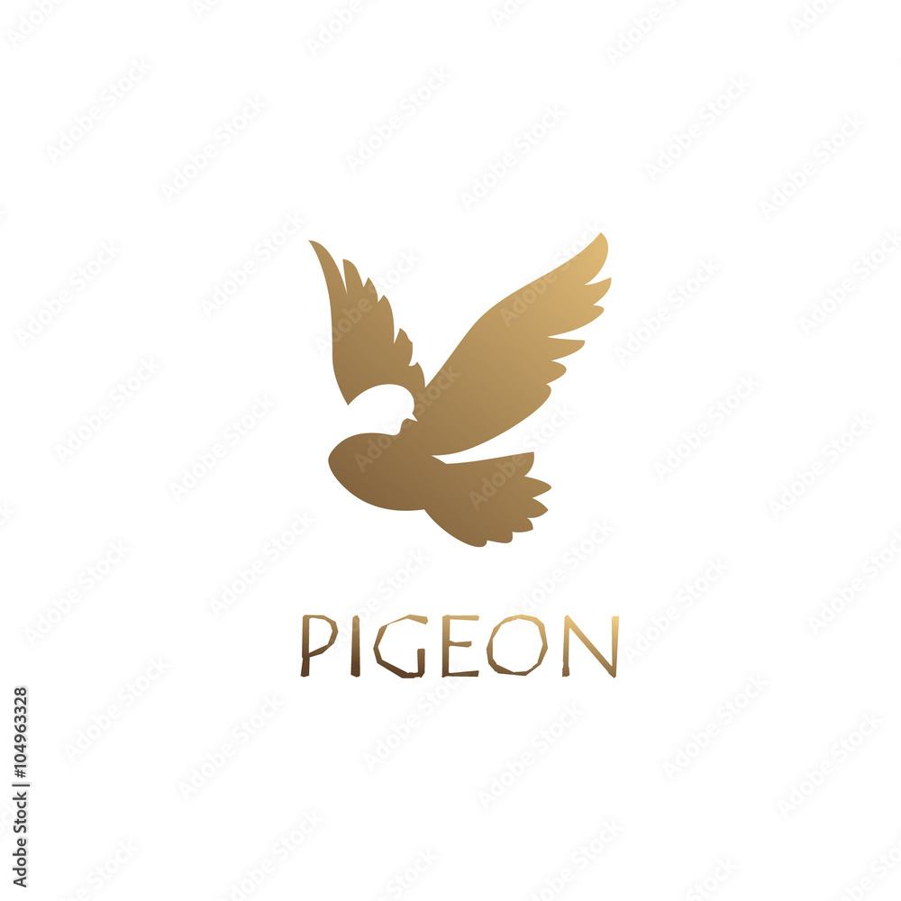 Silhouette of pigeon logo design Stock Vector by ©grgroupstock 139151090