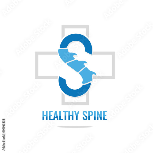 Medical diagnostic spine center vector logo design template.