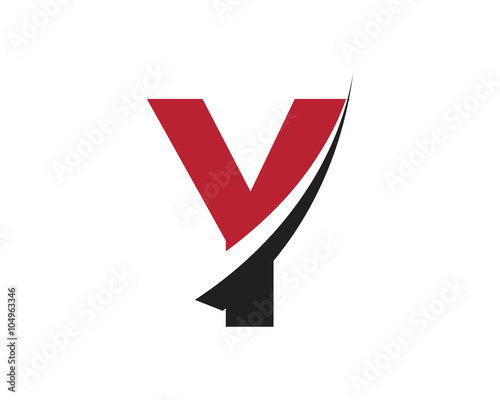 Y red letter swoosh logo