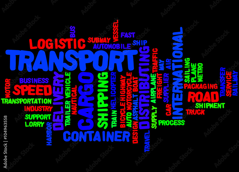 Transport, word cloud concept 4 Transport, word cloud concept 4