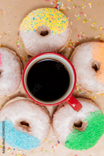 donuts and Coffee cup