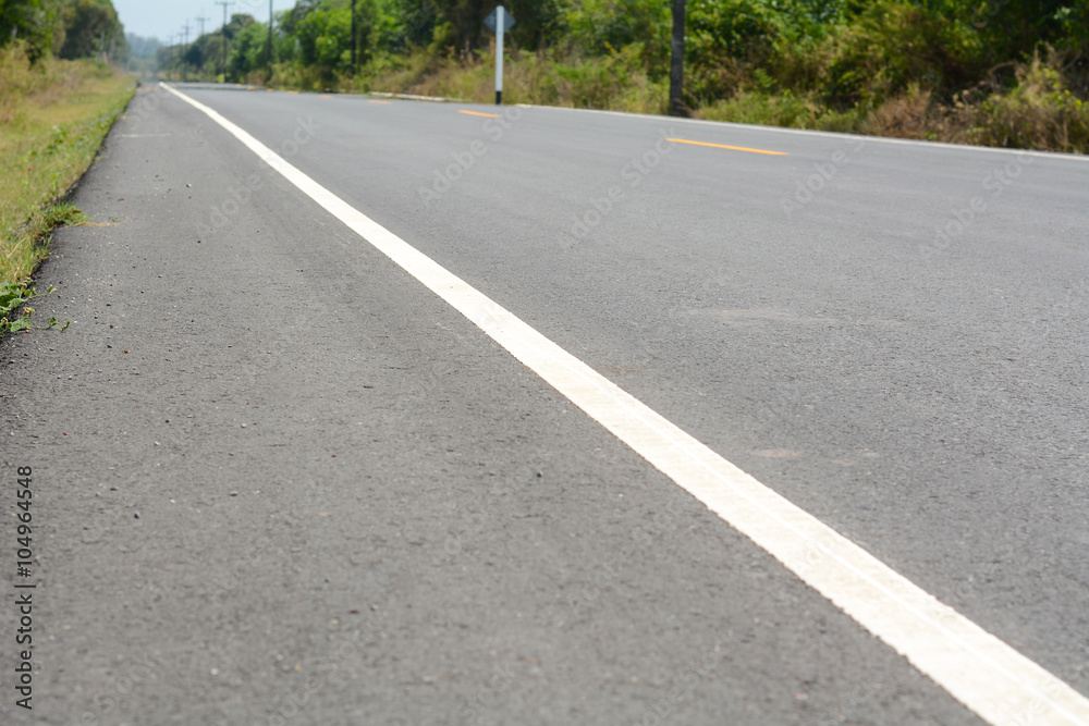 White lines on the road White lines on the road
