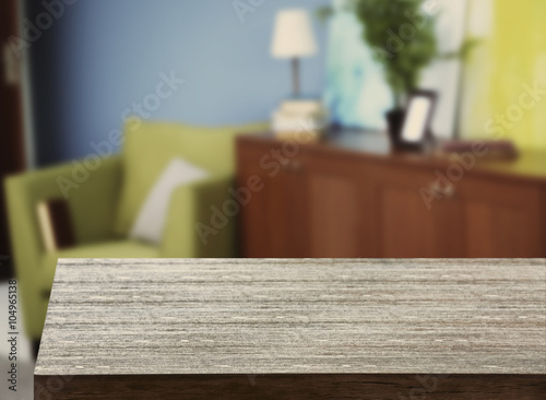 Wooden board on living room...