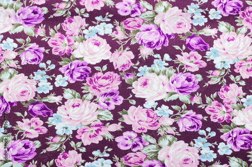 vintage style of tapestry flowers fabric pattern background © peekeedee