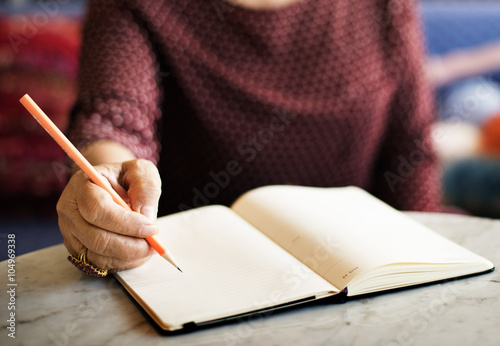 Writing Casual Female Memo Note Leisure Pencil Concept