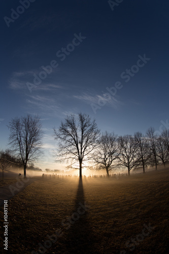 19th Century Cemetery at Sunrise