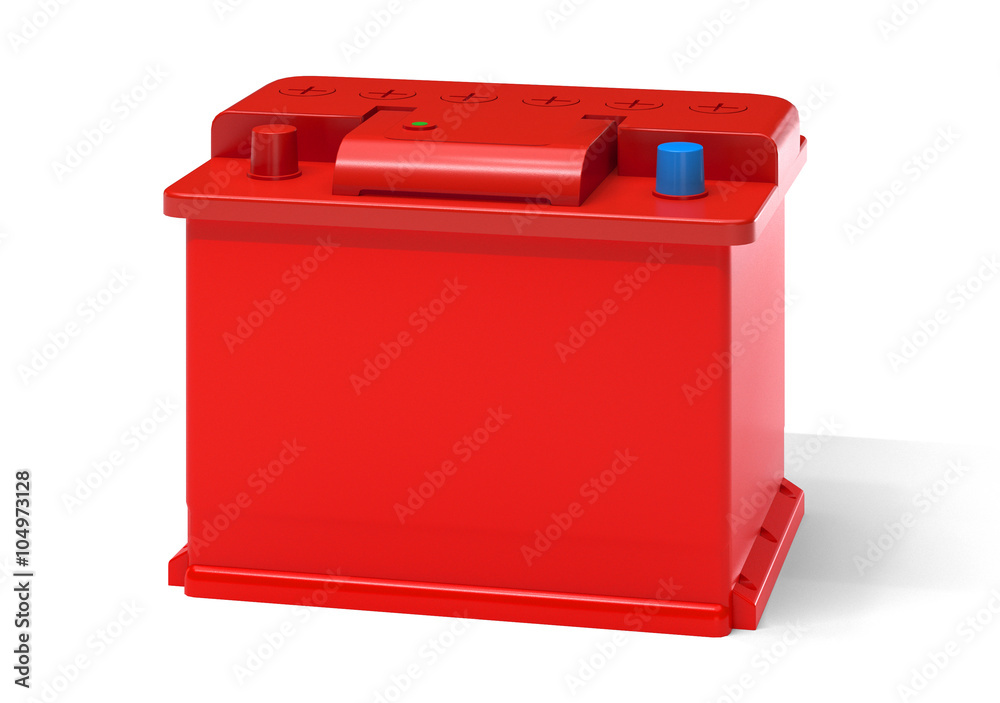 Red car battery
