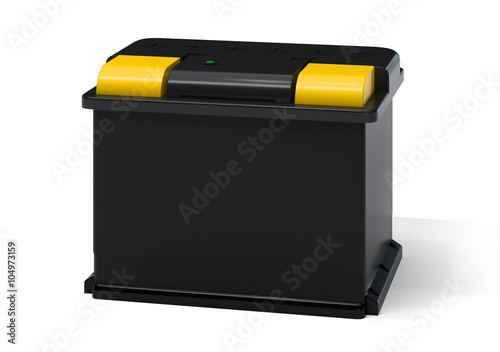 Yellow black car battery