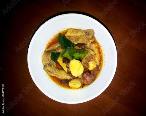Thai jungle curry,Pork rip and jackfruit seed
