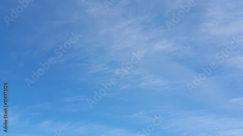 White cloudy and blue background