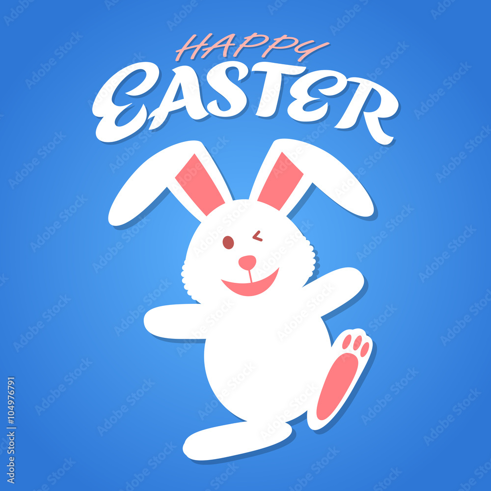 Fototapeta premium cartoon rabbit easter, vector