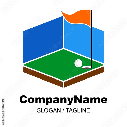 golf logo icon Vector