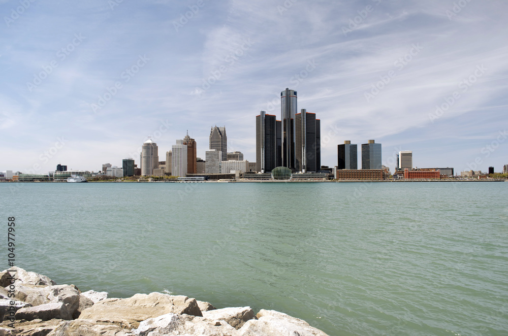 Fototapeta premium Detroit, Michigan Skyline