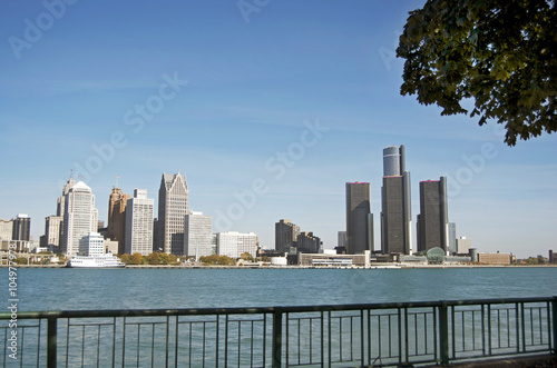 Detroit  Michigan Skyline