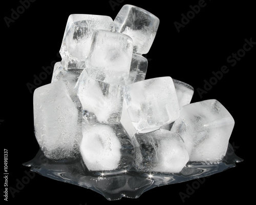 Cubes of defrost ice