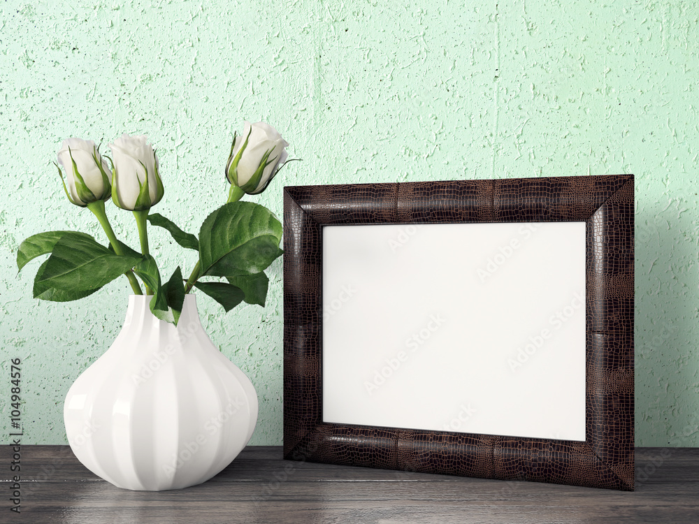 Empty modern style frame, 3D render Empty modern style frame, 3D render