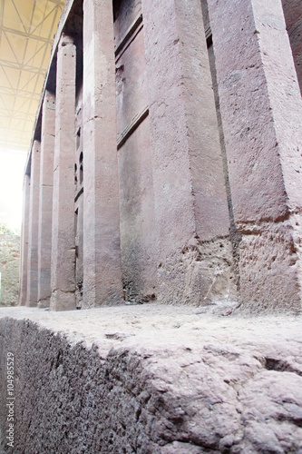 Monolithic rock-cut church in Lalibela, Ethiopia