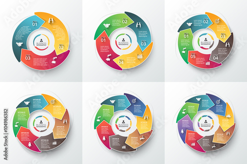 Vector arrows for infographic.