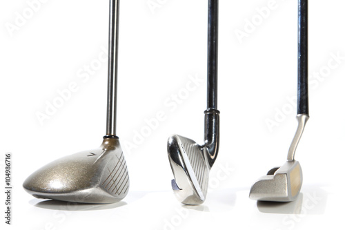 golf clubs isolated on white background
