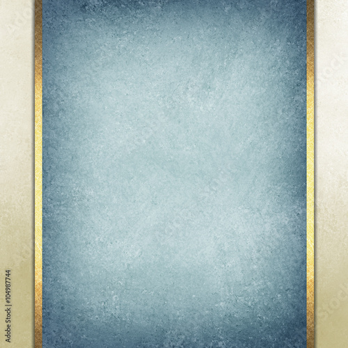 Fotografie, Obraz formal elegant light blue paper background with blue center and beige border and