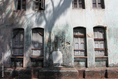  colonial building in the town of Yangon, Myanmar