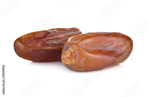 date palm fruit on white background