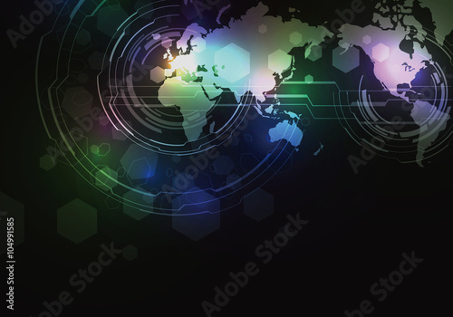world map abstract image, vector illustration