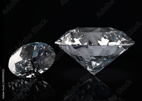 Large clear luxury diamond jewels.